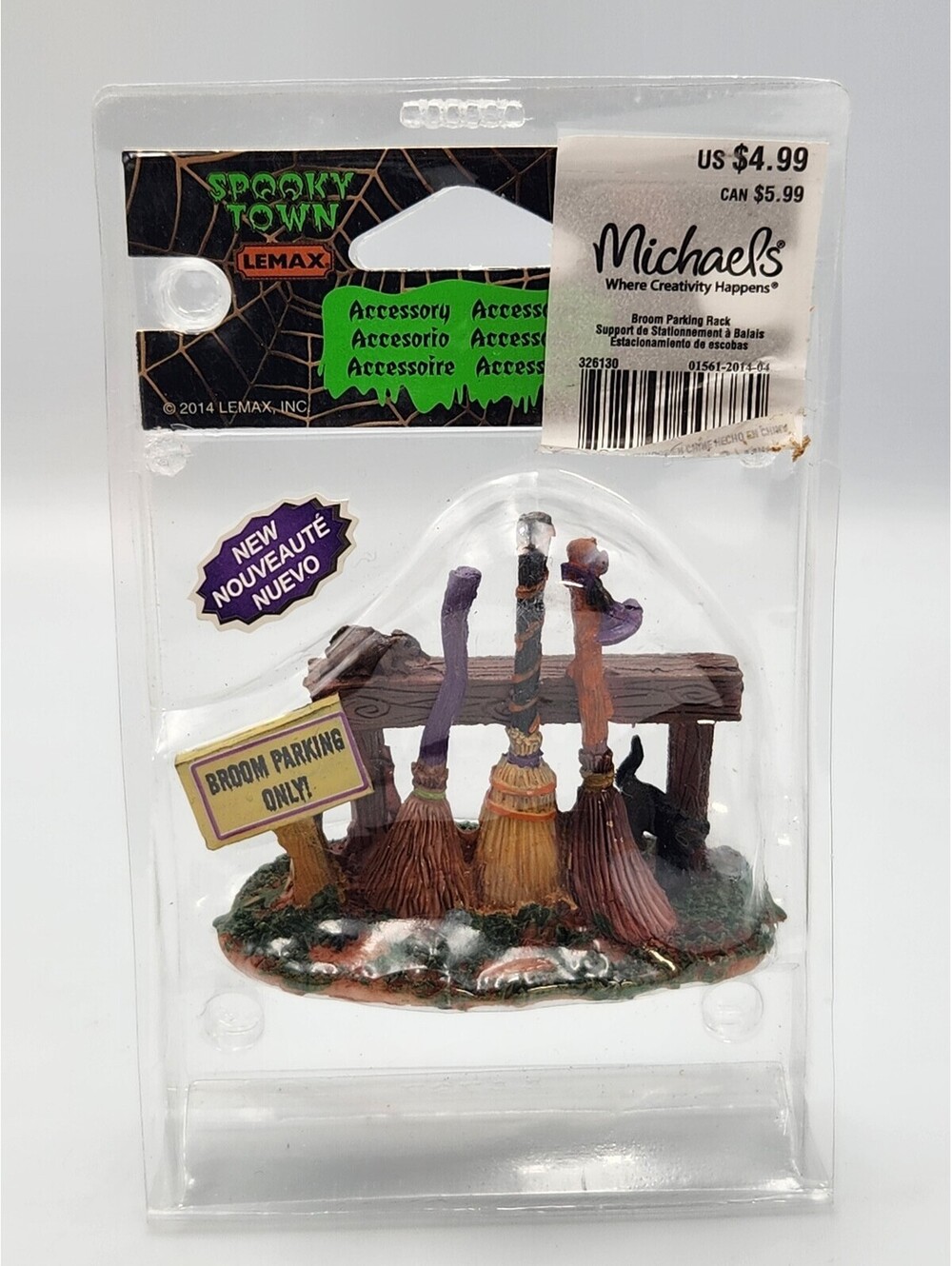 Lemax Spooky Town Broom Parking Rack Figurine Halloween Display Accessory Q6